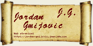 Jordan Gmijović vizit kartica